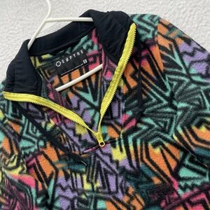 Empyre Jacket Mens Small S Tech Fleece Neon Graffiti Retro Y2K Skater Colorful